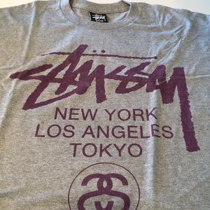STUSSY NWOT short sleeve gray tee - NEW